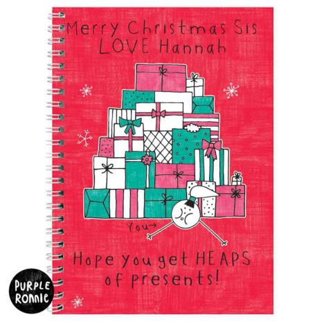 Personalised Purple Ronnie A5 Christmas Notebook Extra Image 1